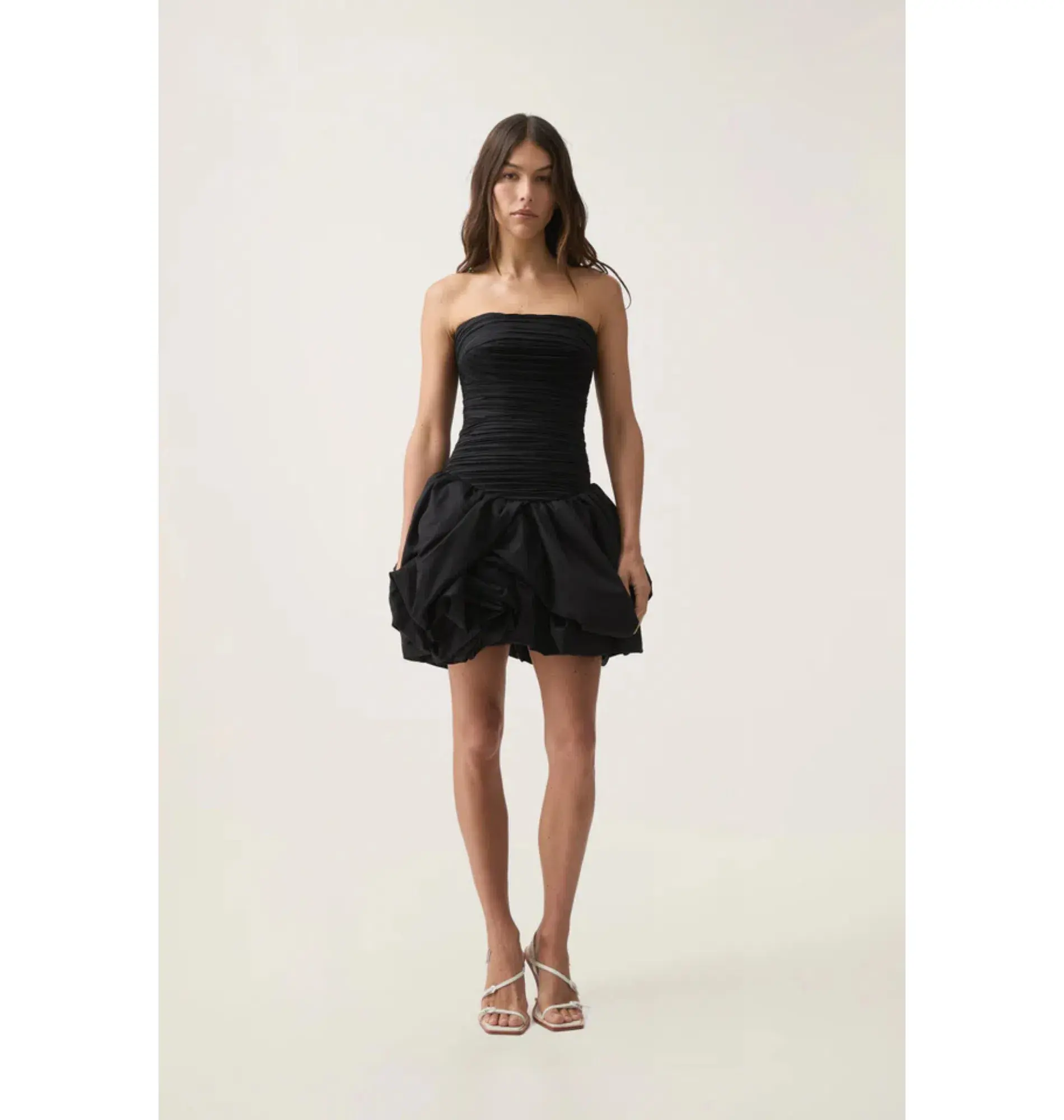 Aje Violette Bubble Hem Mini Dress in Black Size AU 6 - Image 1
