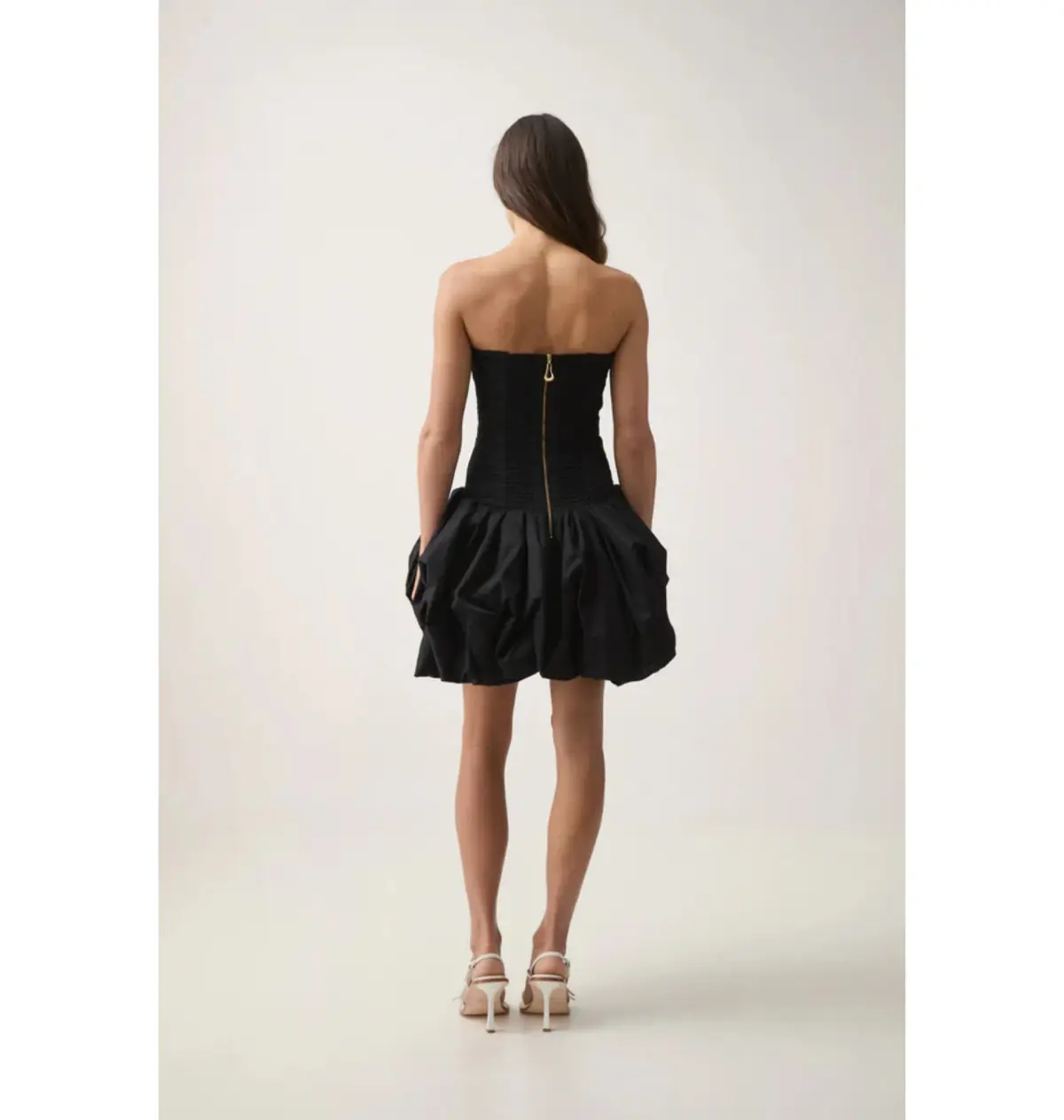 Aje Violette Bubble Hem Mini Dress in Black Size AU 8 - Image 3