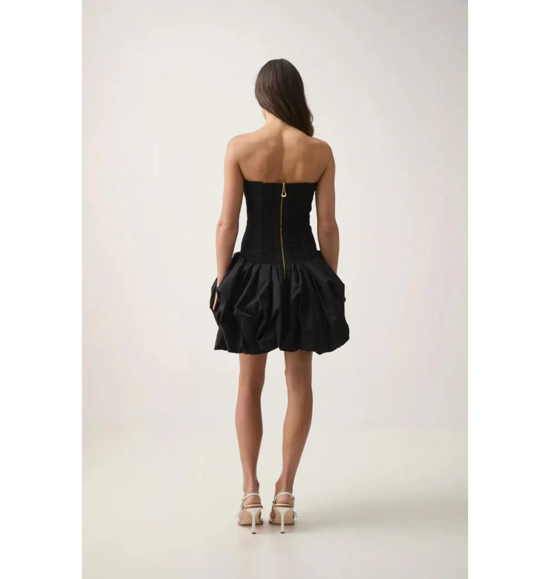 Aje Violette Bubble Hem Mini Dress in Black Size AU 8 - Image 3