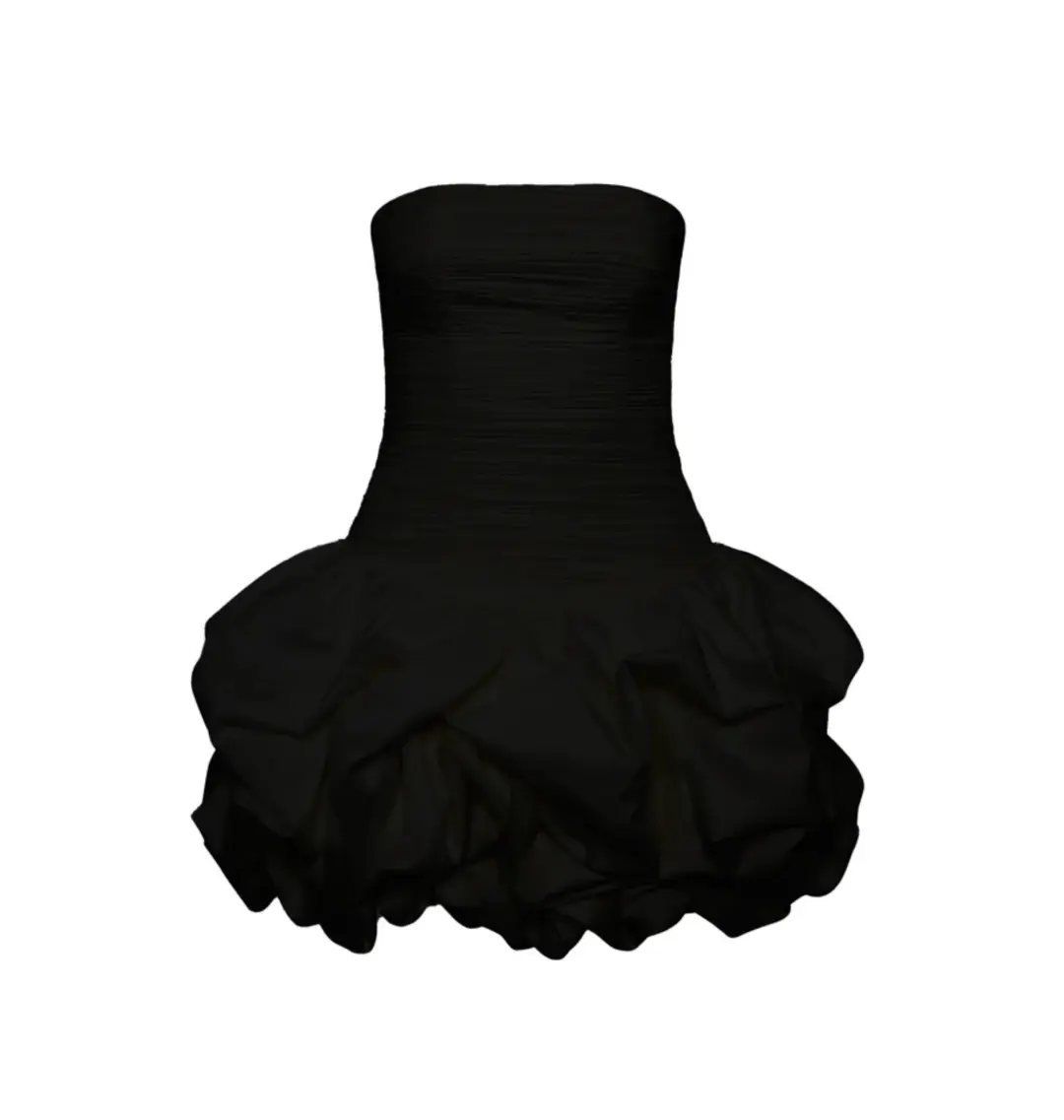 Aje Violette Bubble Hem Mini Dress in Black Size AU 8 for rent on The Volte - main image