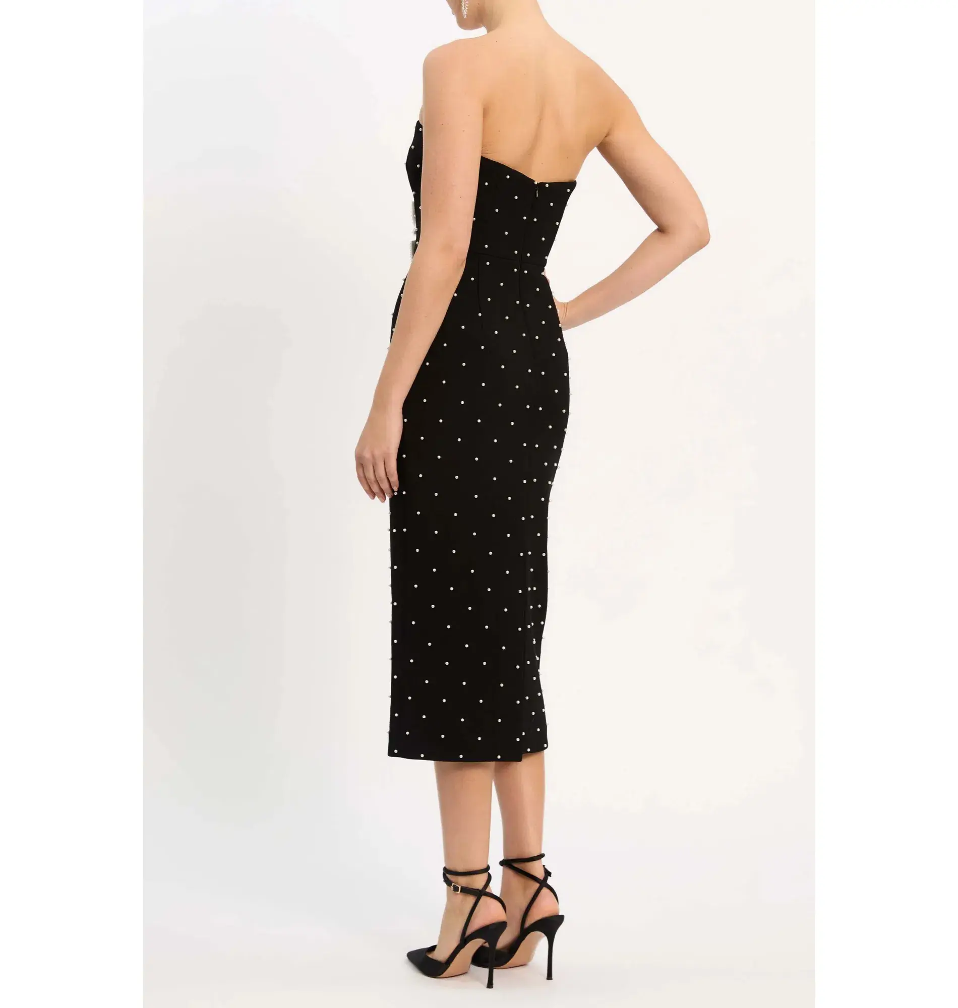 Rebecca Vallance Veronica Midi Dress in Black Size AU 10  - Image 3