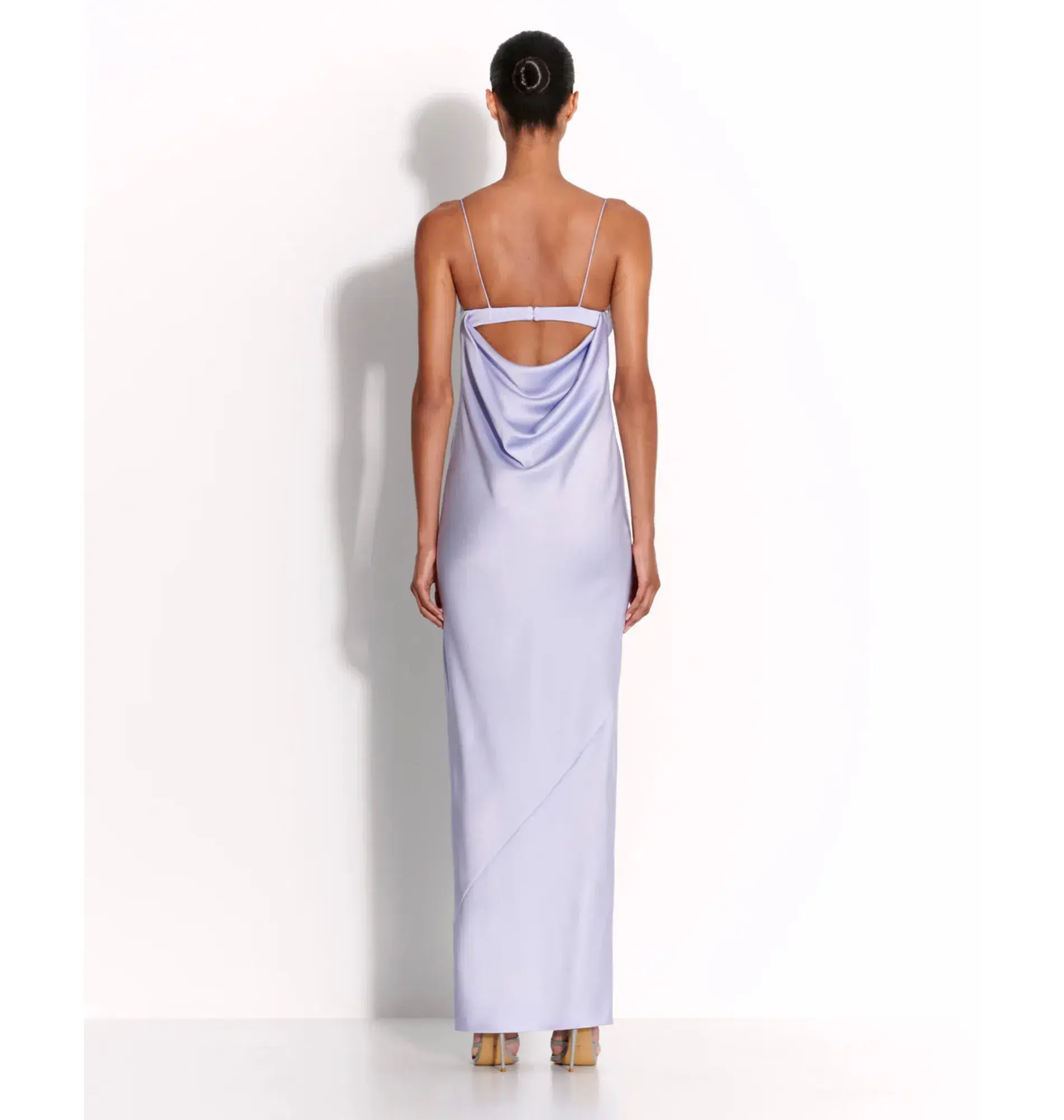 Alex Perry Drape Cut Out Column Dress Frost Size AU 10  - Image 2