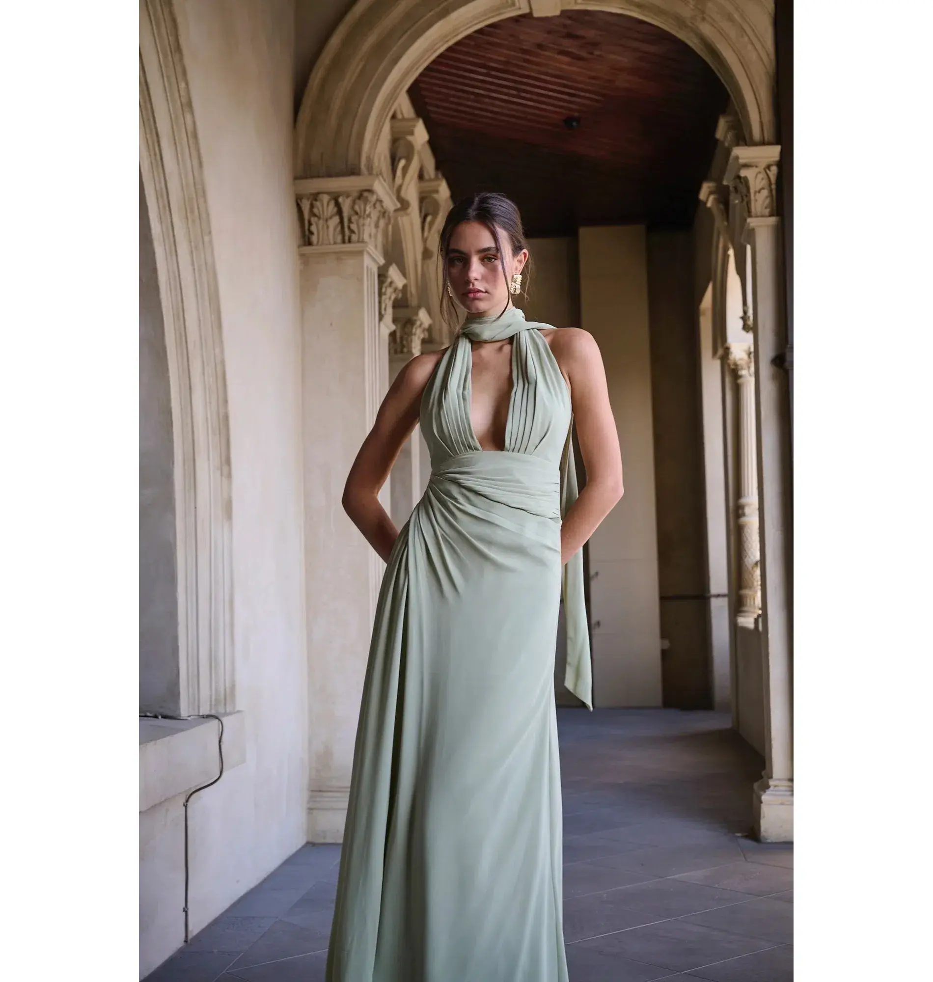 Calia Collection Antonia Dress Sage Size AU 8 - Image 1