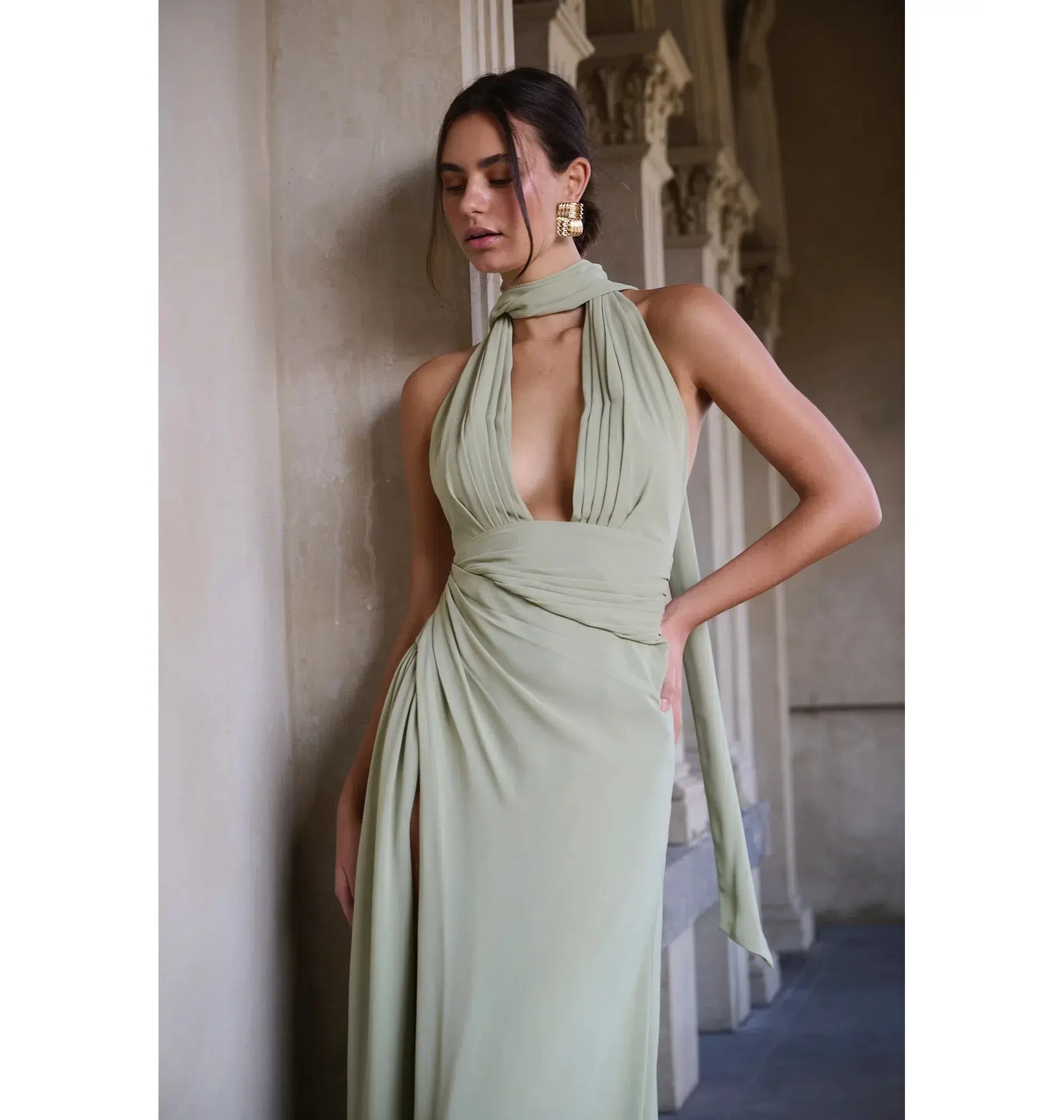 Calia Collection Antonia Dress Sage Size AU 8 - Image 3