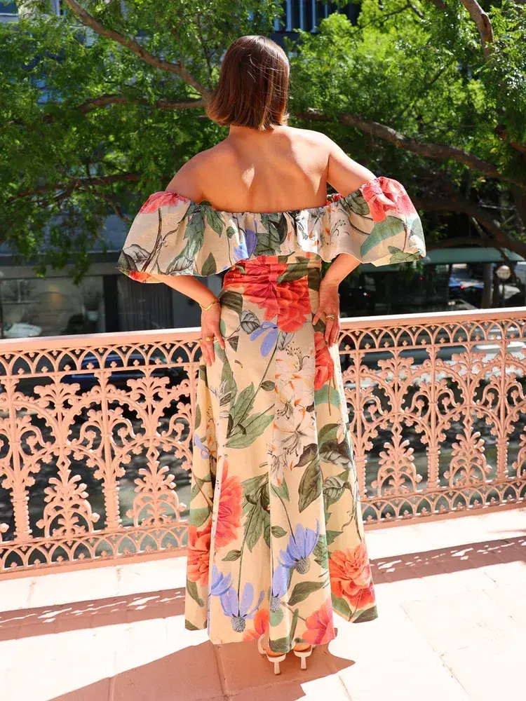 By Nicola Paradiso Maxi Dress In Primavera Print Size AU 10 - Image 4