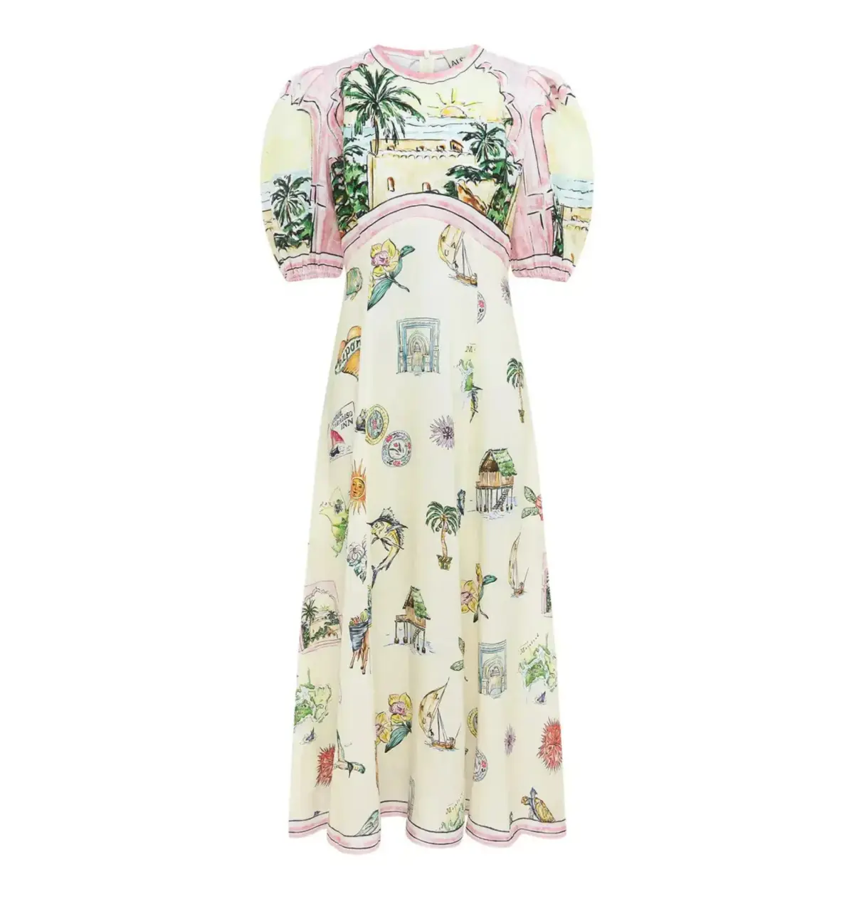 Alemais Sunset Midi Dress Multi Size AU 12 - Image 3