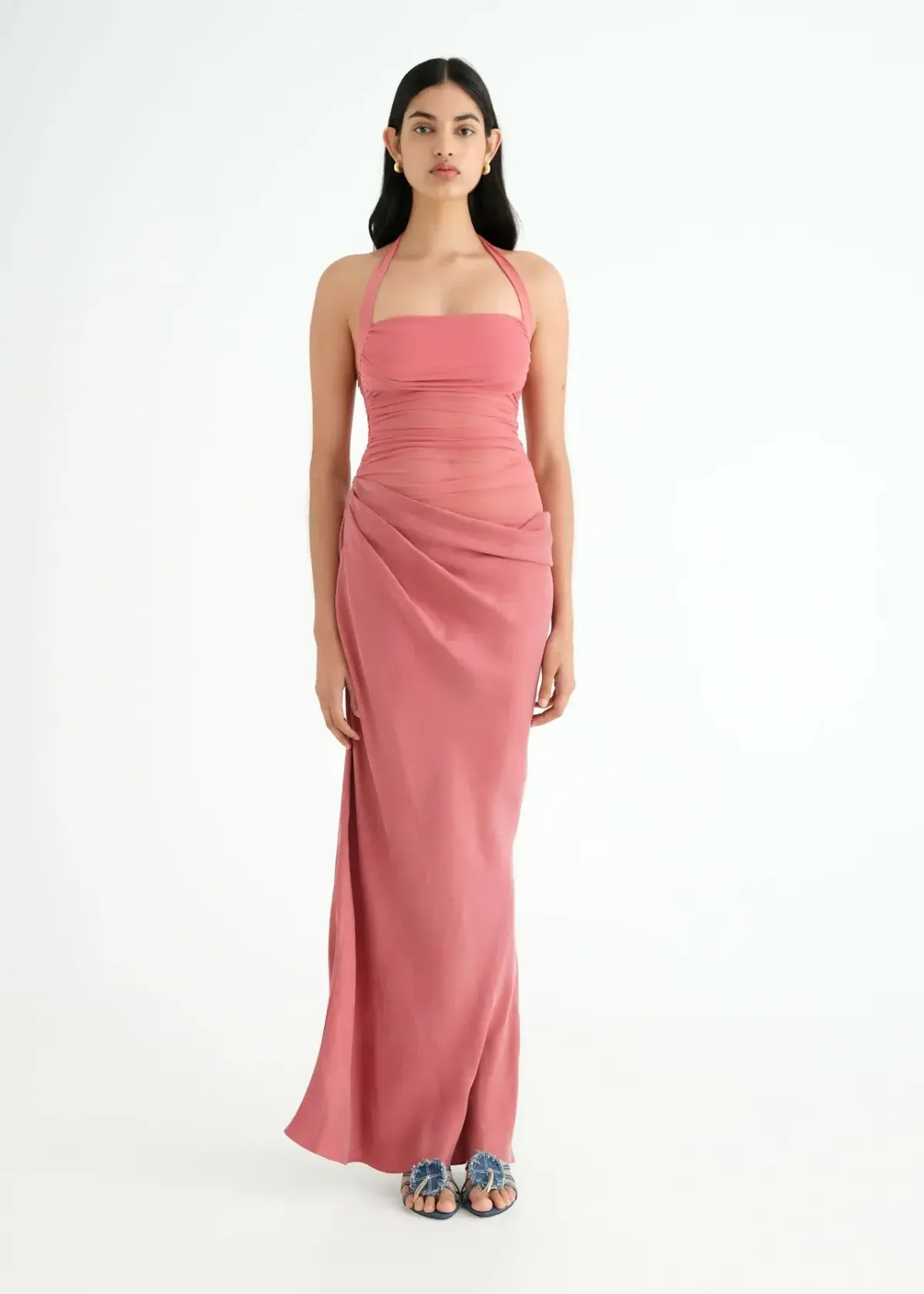 Benni Gina Halter Dress in Rose Size AU 8 - Image 1