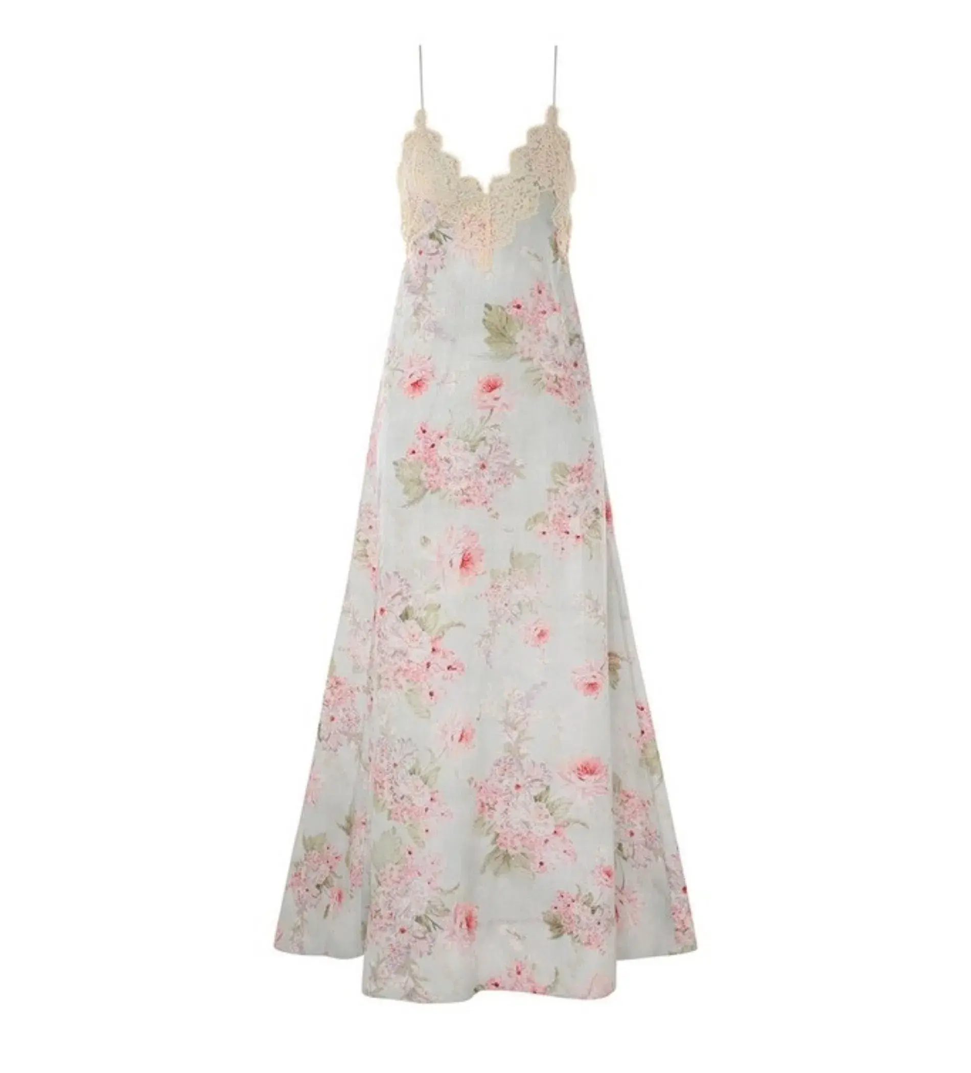 Zimmermann The Halliday A-line Midi Dress in Blue Watercolour Floral Size 1/Au 10  - Image 3