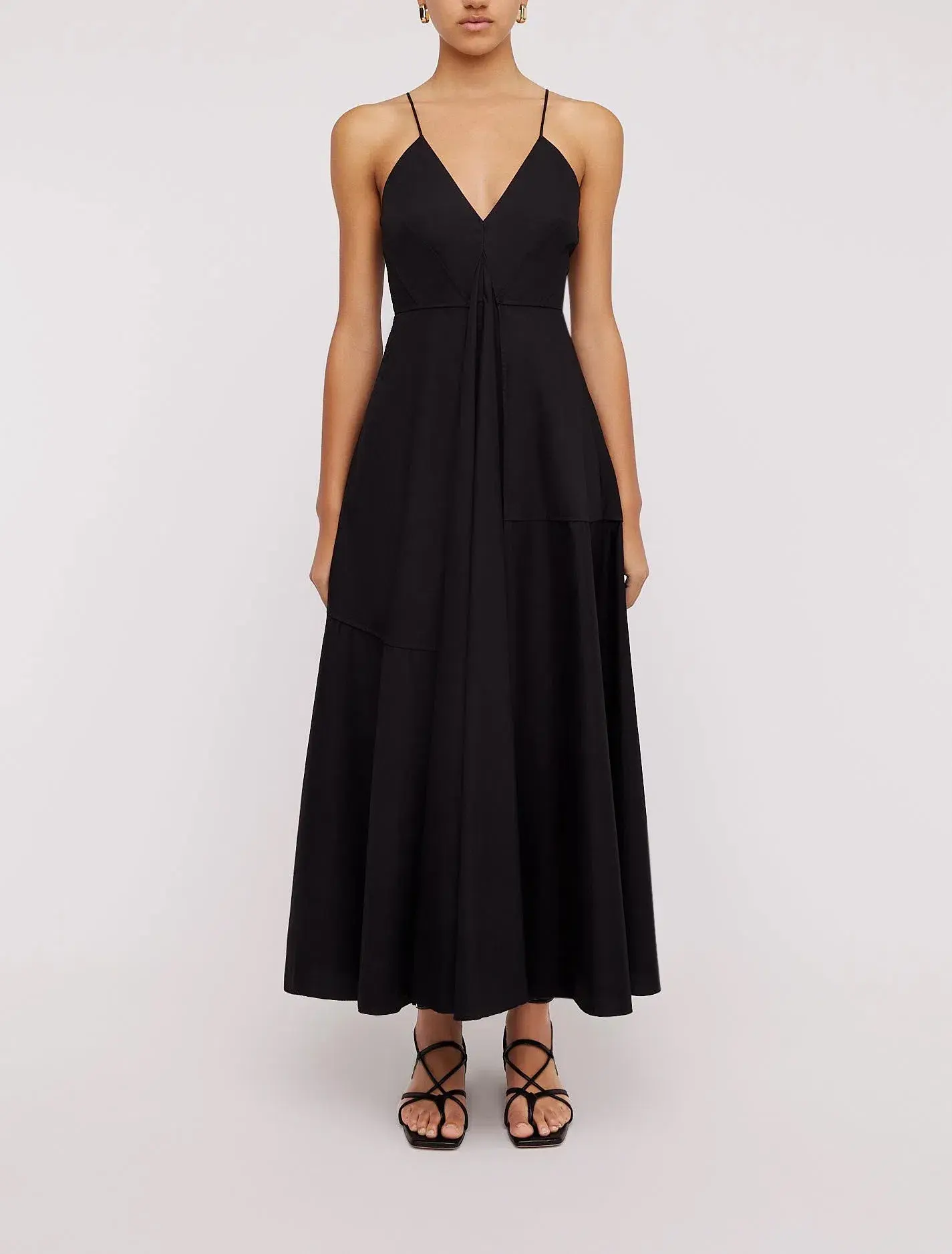 Scanlan Theodore Parachute Strappy Dress in Black Size 8 - Image 1