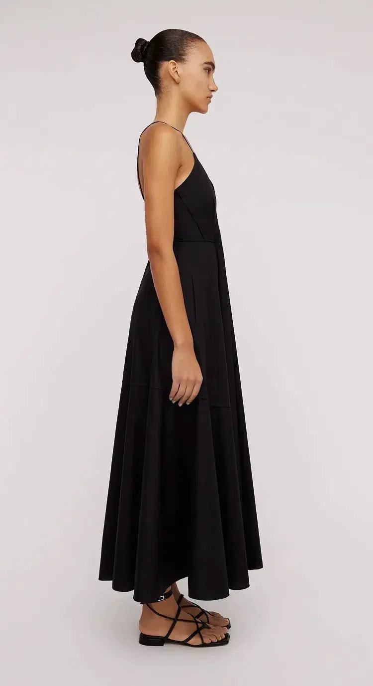 Scanlan Theodore Parachute Strappy Dress in Black Size 8 - Image 4
