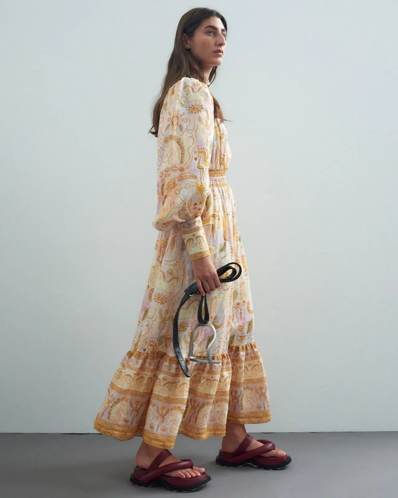 Alemais Solitaire Midi Dress Print Size 10 - Image 4