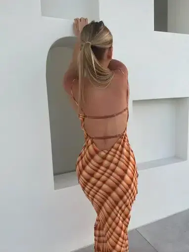 Bec & Bridge Soleil Slip Maxi Dress Print Size 6  for rent on The Volte - main image