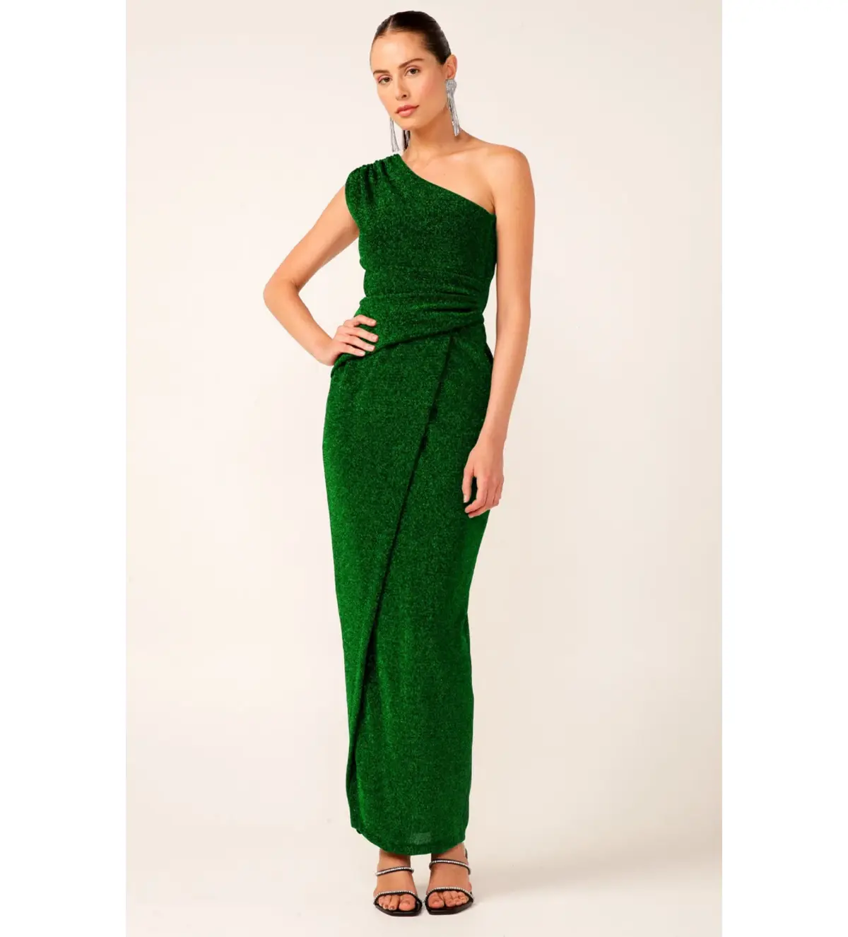 Sacha Drake Valedictory Dress In Emerald Green Size 10 - Image 1