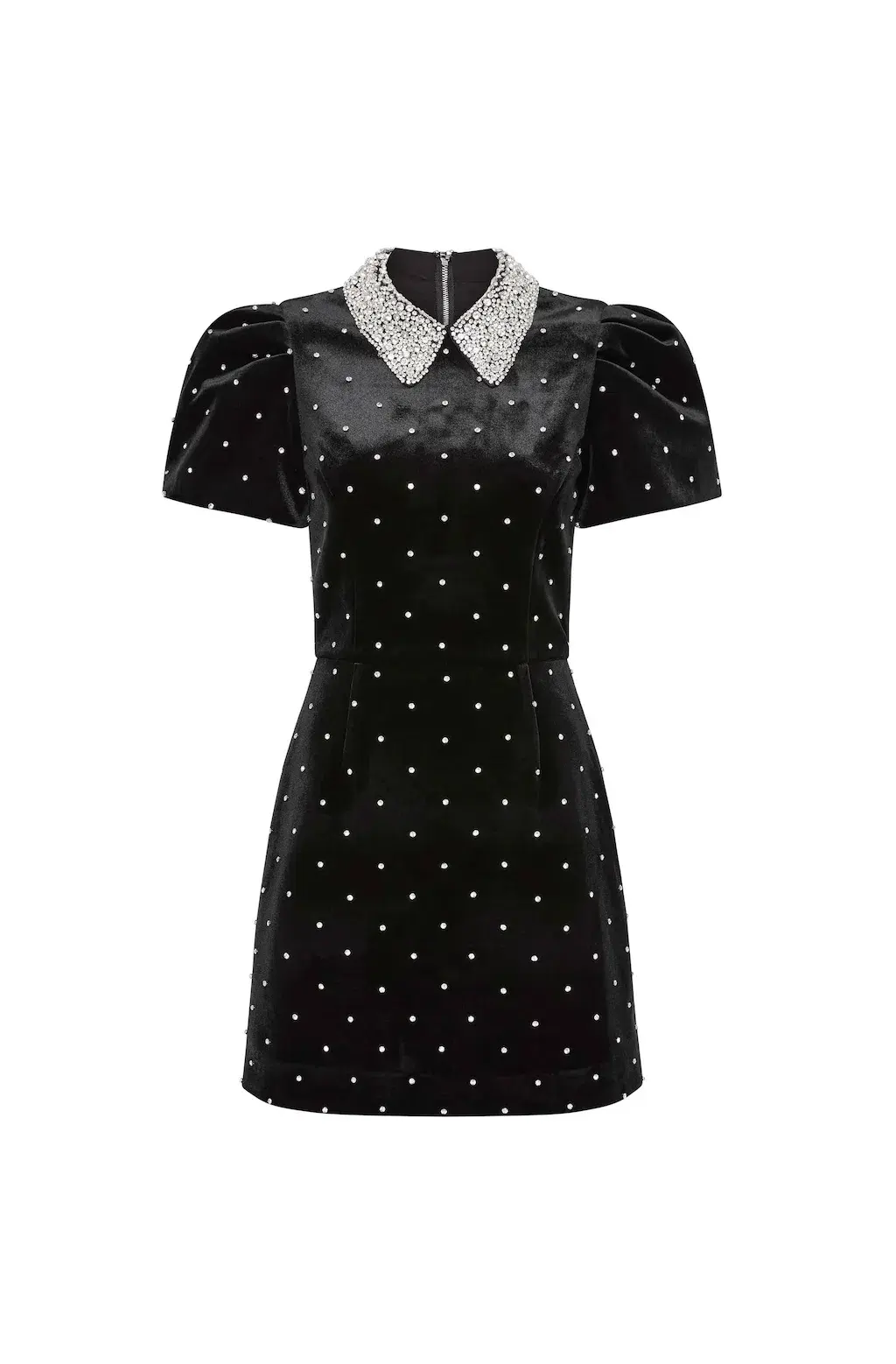Rebecca Vallance Alisa Puff Sleeve Mini Dress Black Size 14 - Image 6