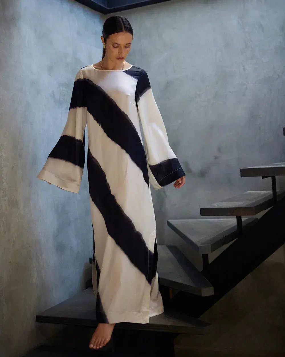 Aston Studio Heidi Dress Nero/Milk Size 14 for rent on The Volte - main image