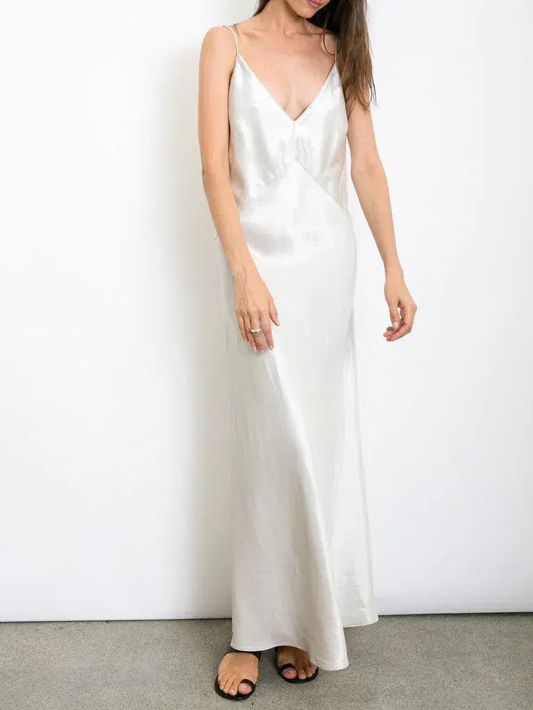 Christopher Esber Dune Structured Cami Dress Raw Silver Size 8 - Image 1