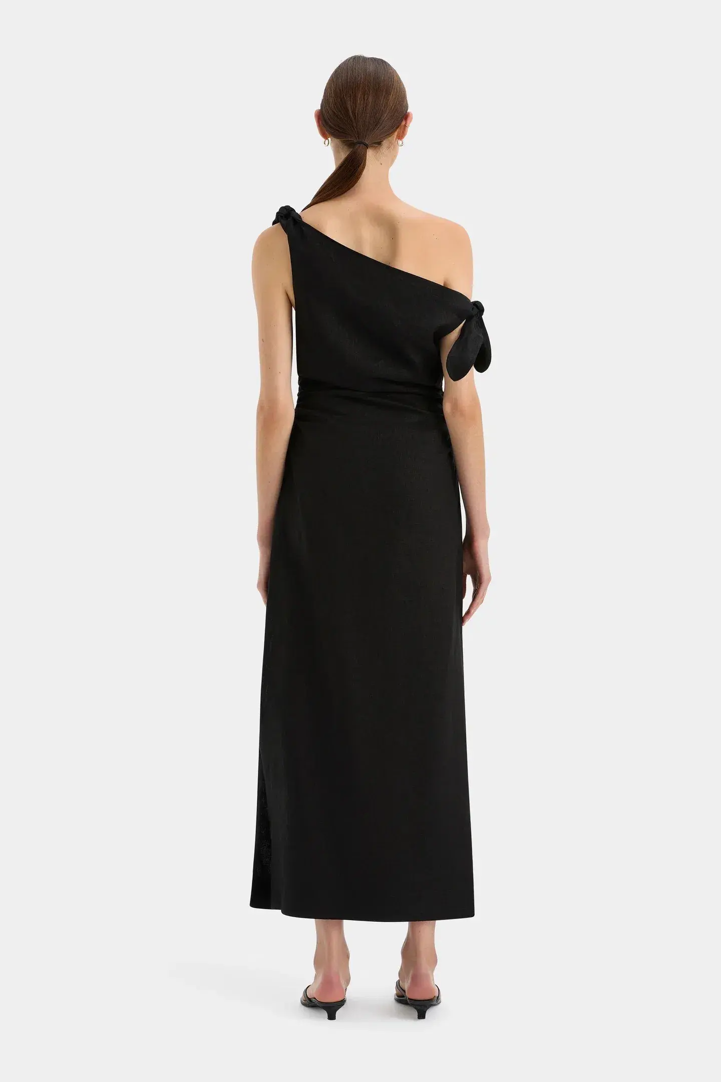 Sir the Label Bettina Off Shoulder Midi Dress Black Size 3 / AU 12 - Image 2