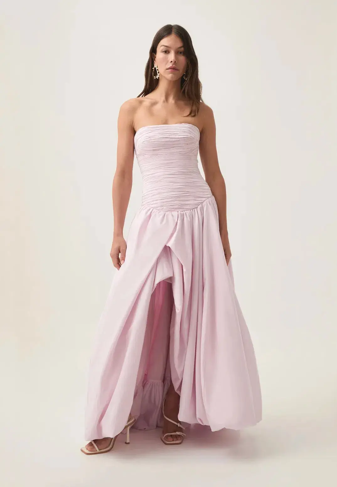Aje Violette Bubble Hem Maxi Dress Pastel Pink Size 12 - Image 1