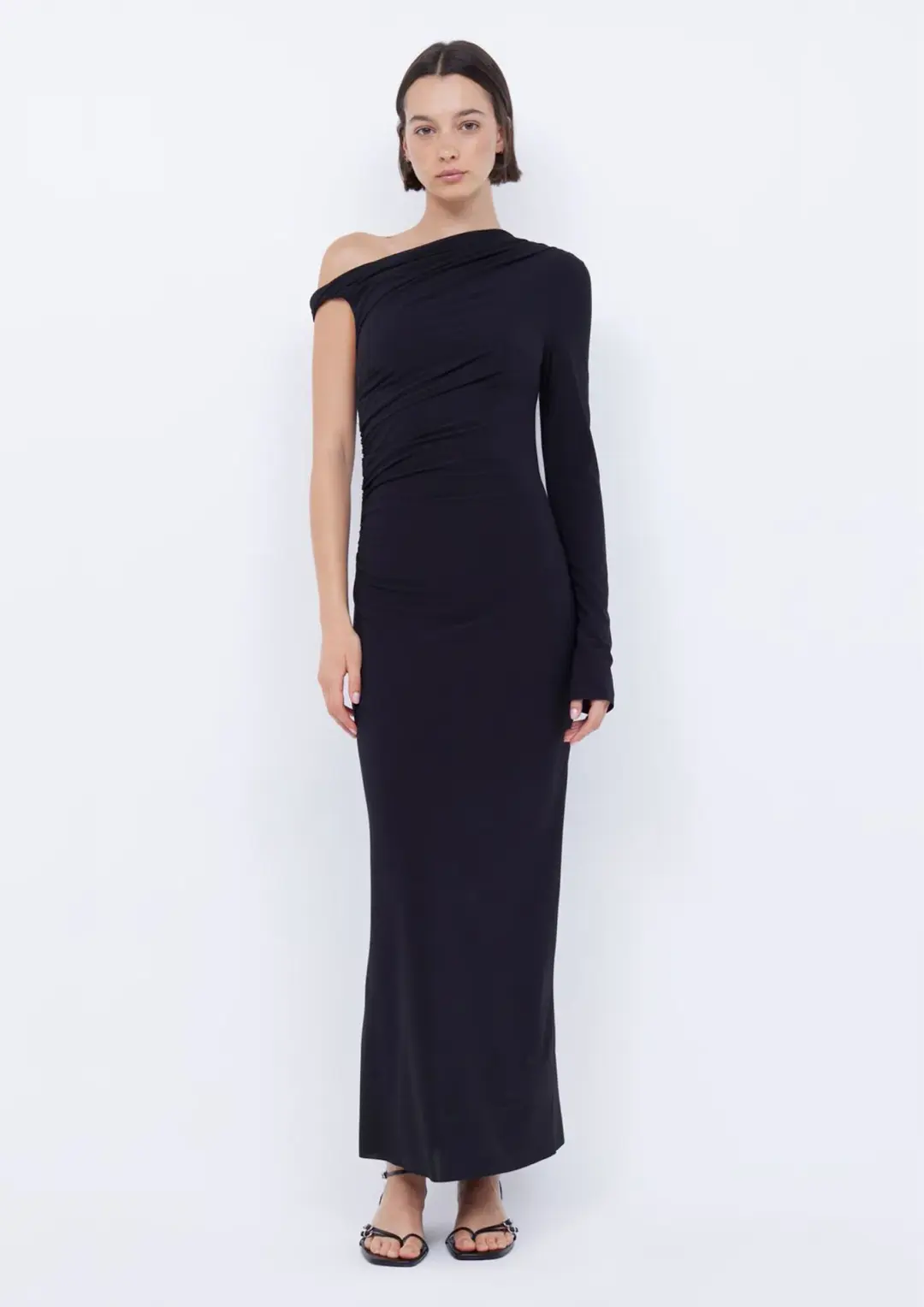 Bec & Bridge Nabila Aysm Midi Dress Black SIze 8 for rent on The Volte - main image