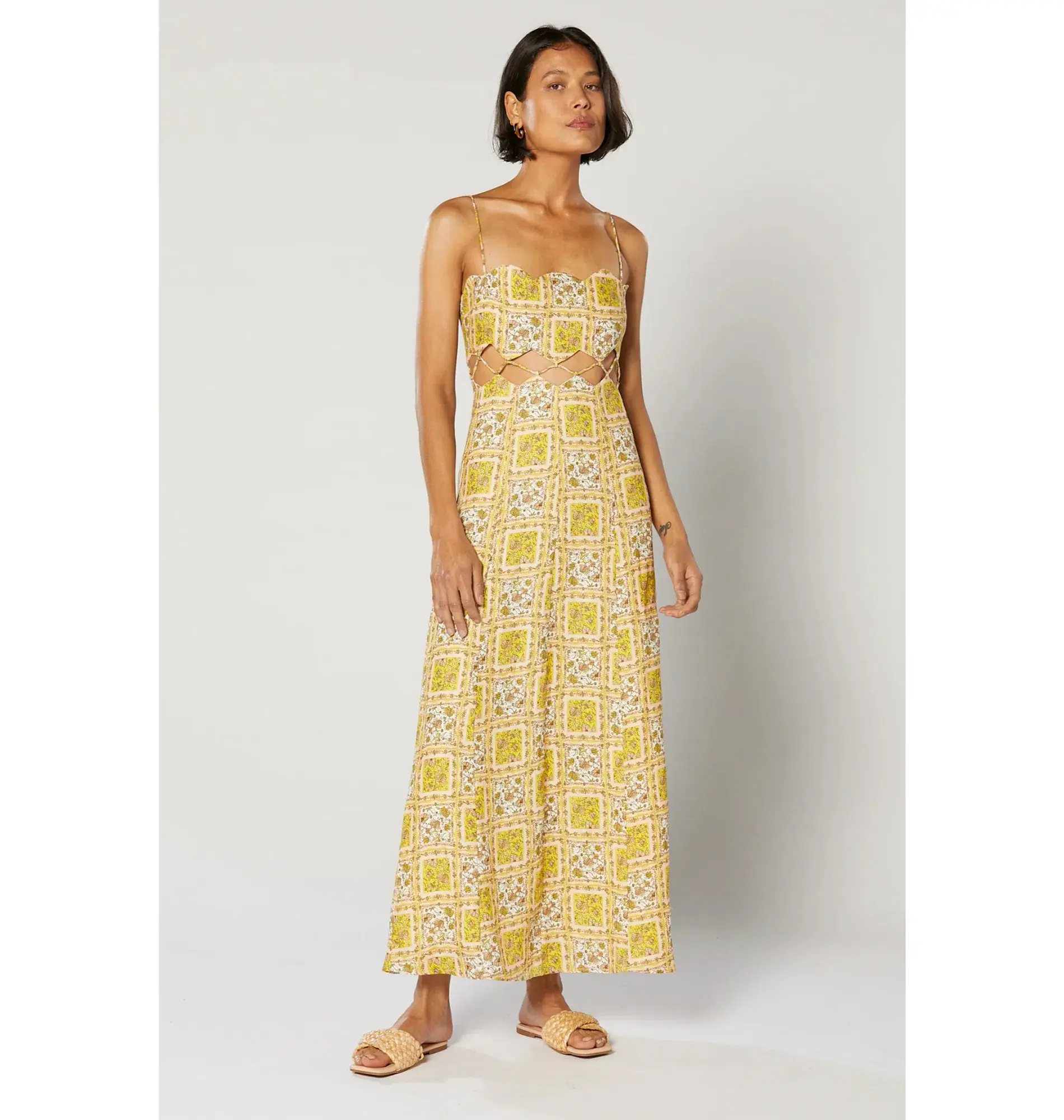 Winona Sloane Scallop Dress Floral Size AU 12  - Image 1