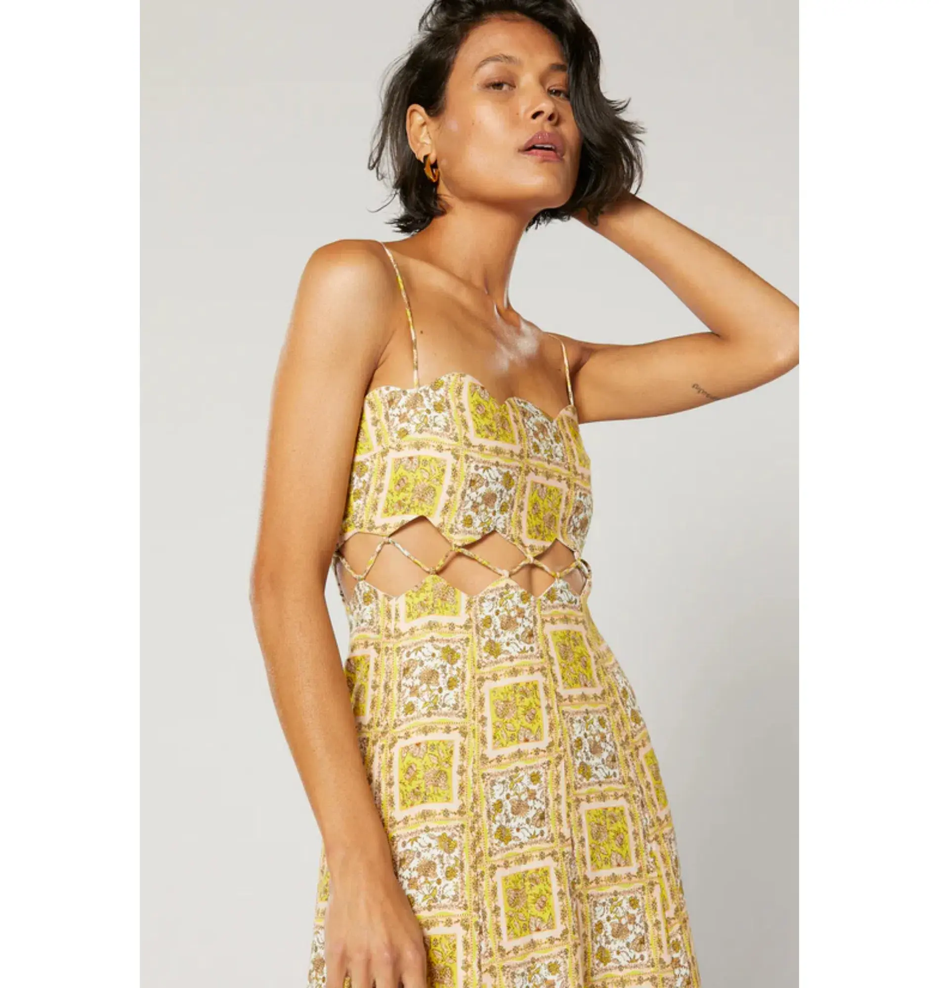 Winona Sloane Scallop Dress Floral Size AU 12  - Image 2