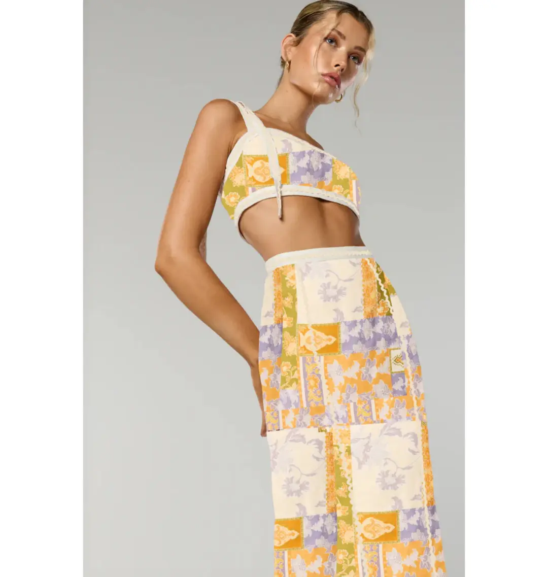 Winona Billie Crop and Skirt Set Print Size AU 10 for rent on The Volte - main image