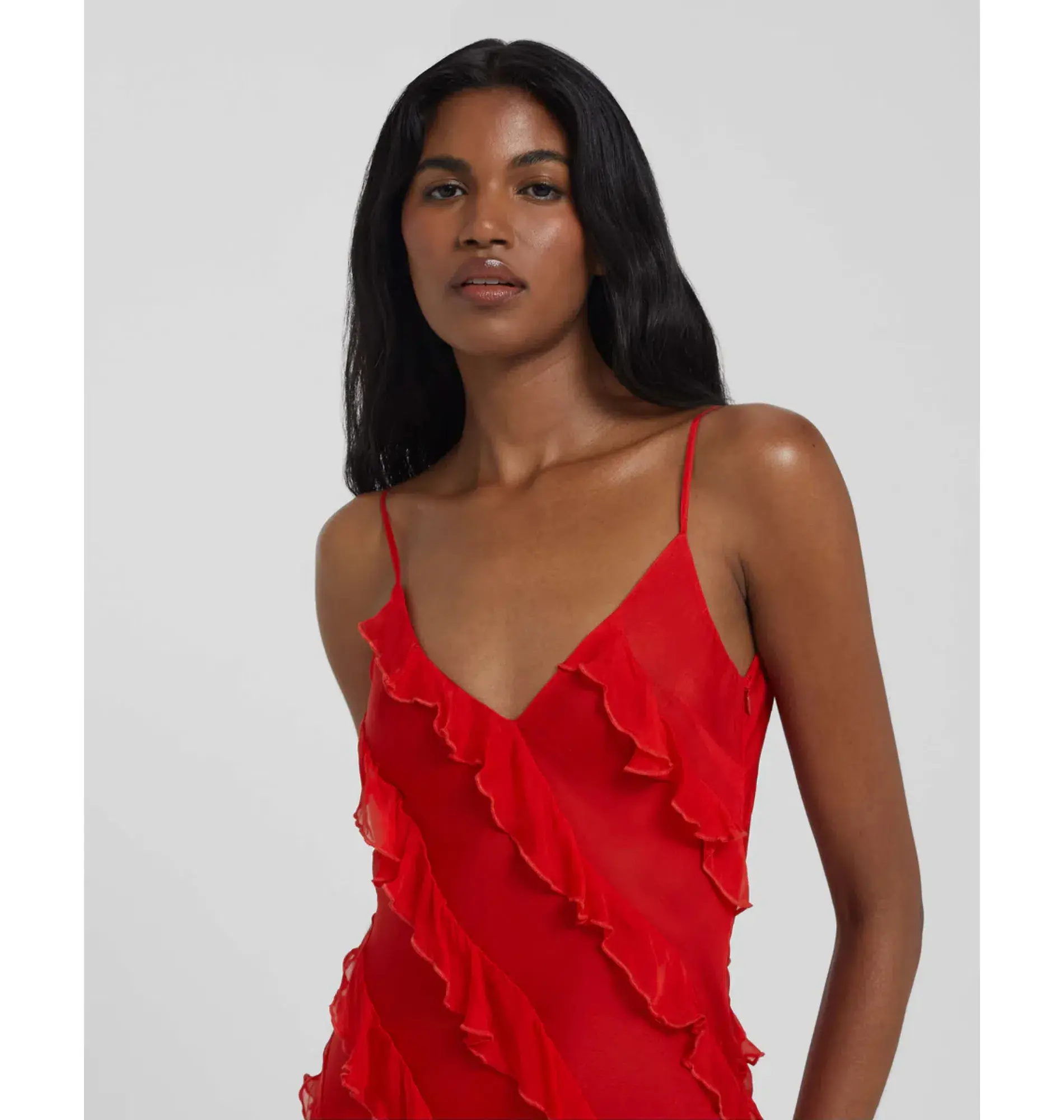 Rat & Boa Cecelia Ruffle Maxi Dress Red Size M / AU 10 - Image 2