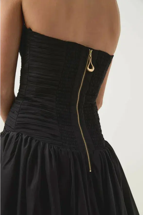 Aje Violette Bubble Hem Maxi Dress Black Size AU 10 - Image 3