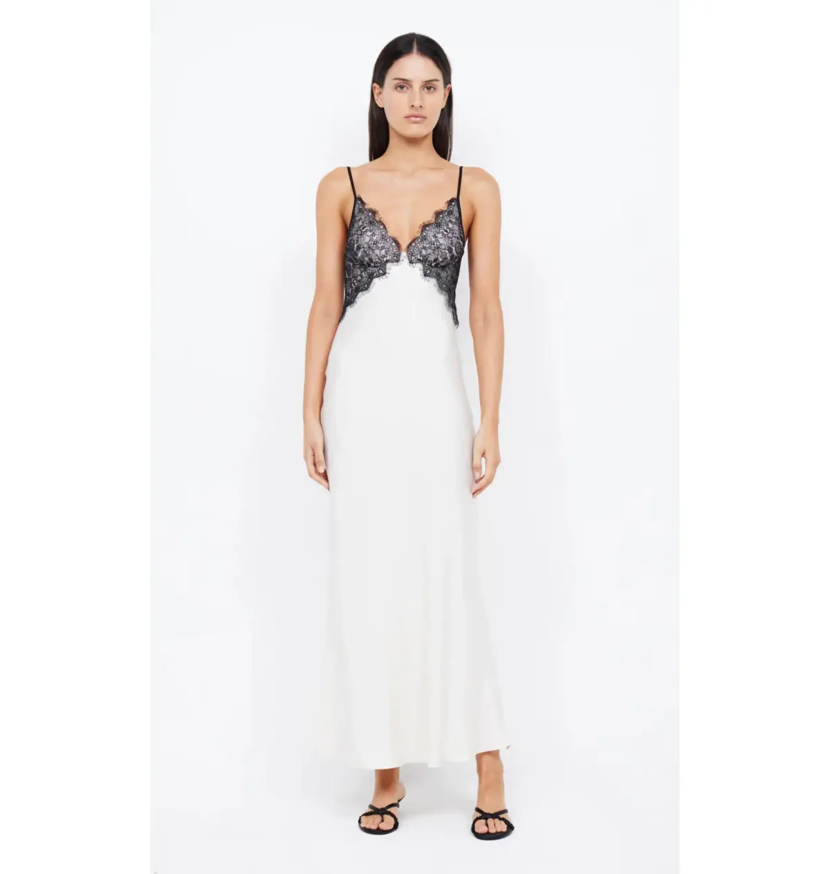 Bec & Bridge Emery Lace Maxi Dress Ivory/Black Size AU 12 - Image 1