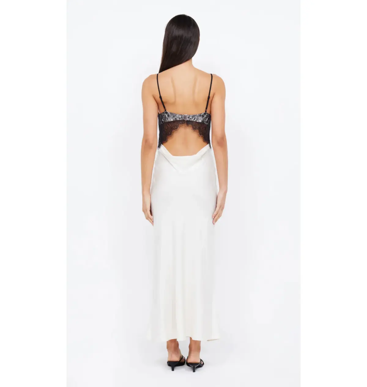 Bec & Bridge Emery Lace Maxi Dress Ivory/Black Size AU 12 - Image 4