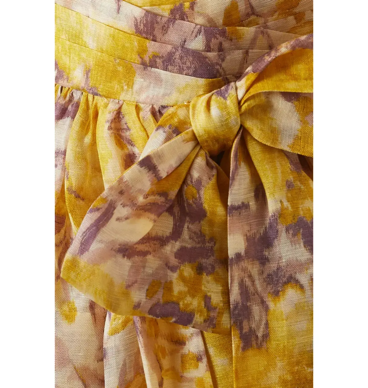 Zimmermann High Tide Peplum Mini Dress in Yellow Ikat Floral Size 2 / AU 12 - Image 3