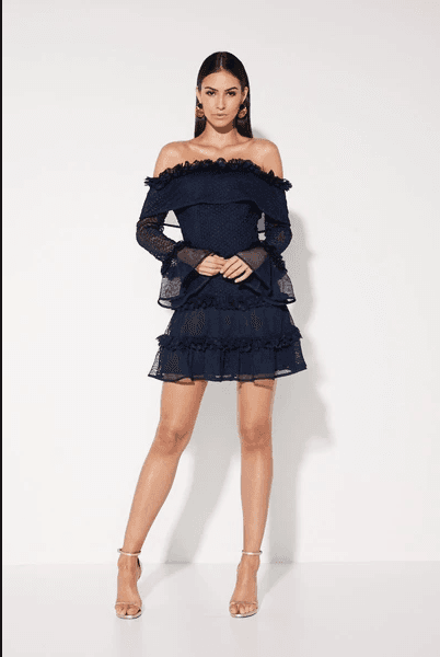 Mossman Mood Swing Dress Navy - Image 1