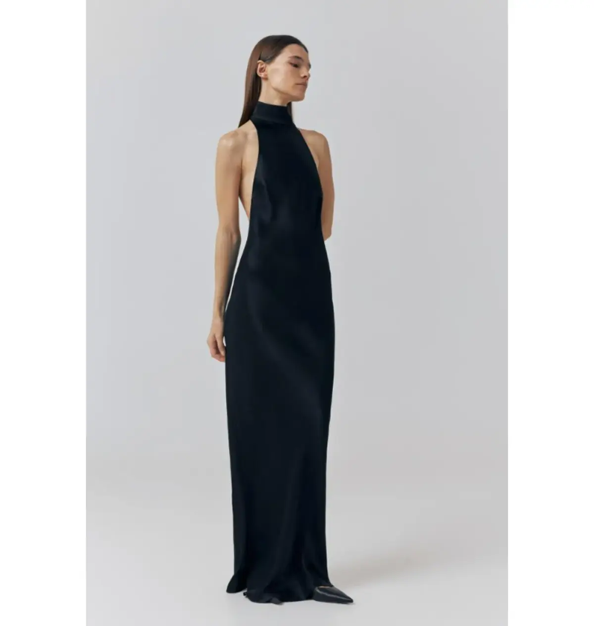Bazilika Halter Open Back Maxi Dress Black Size XS / AU 6 - Image 2
