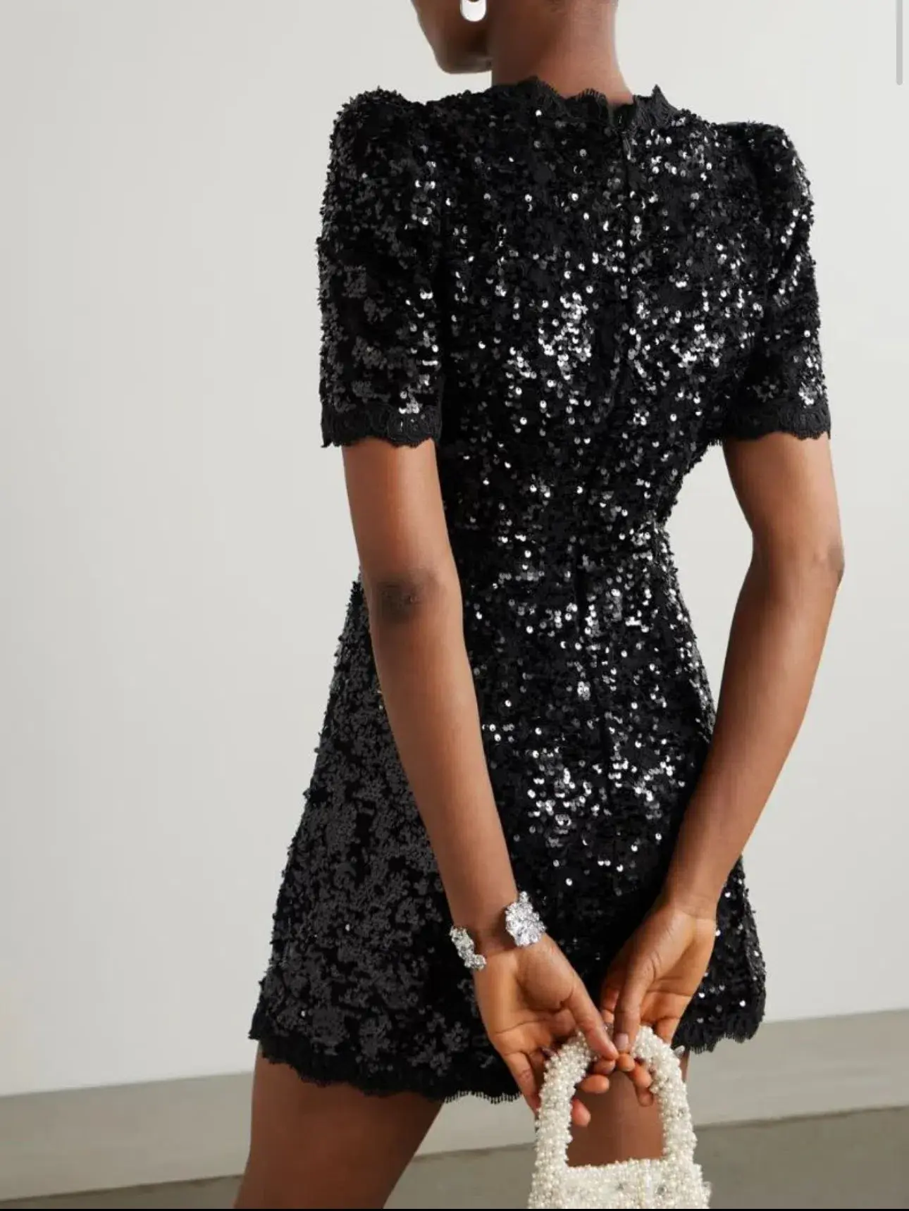 Rebecca Vallance Diana Bow Mini Dress Black Size AU 12 - Image 2