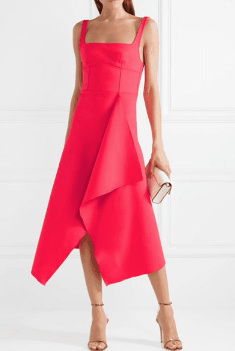 Dion Lee Bustier Midi Dress Acid Pink Size 4 - Image 2