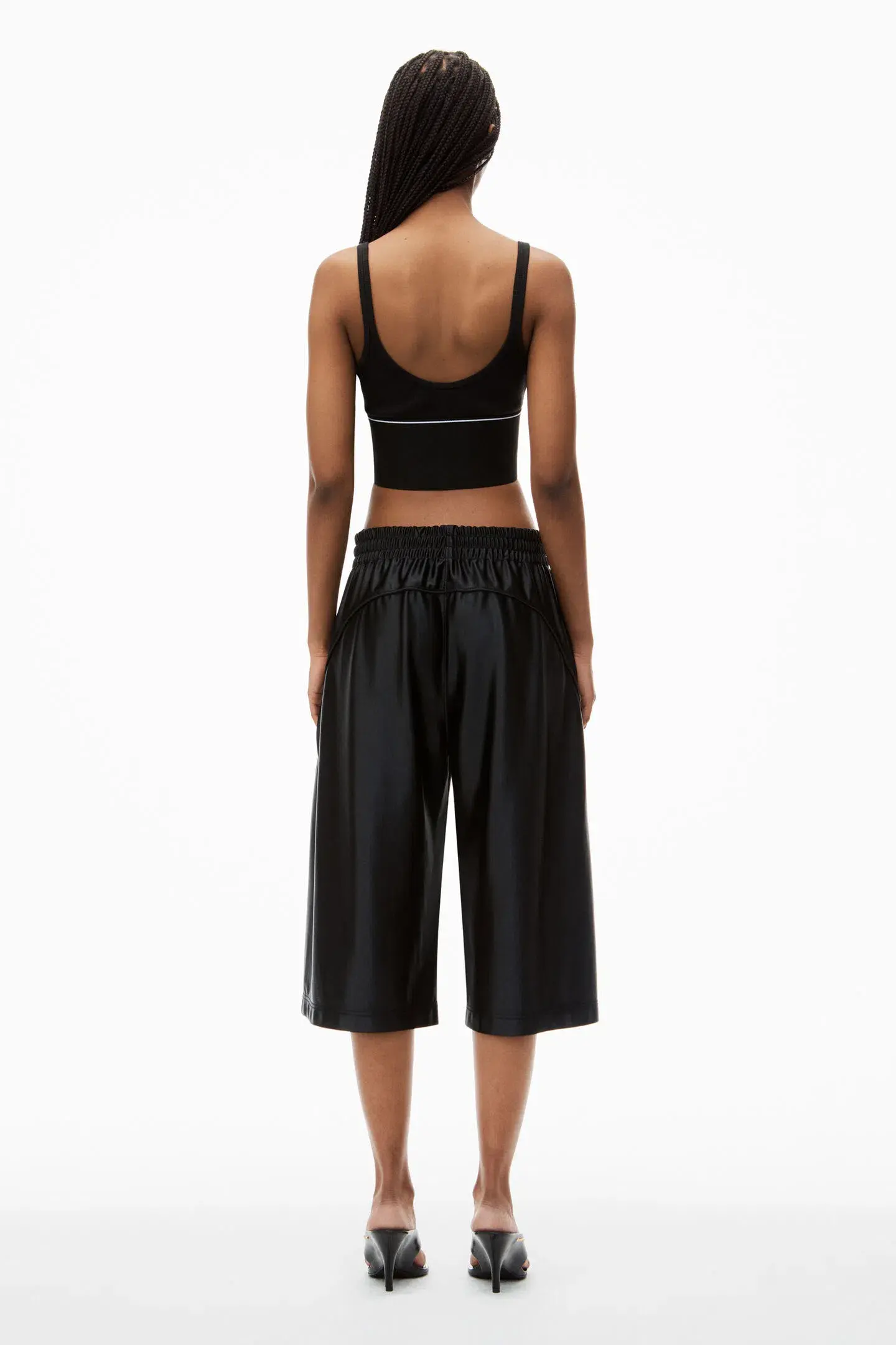 Alexander Wang Logo Elastic Bra in Black Ribbed Jersey Size S / AU 8 - Image 3