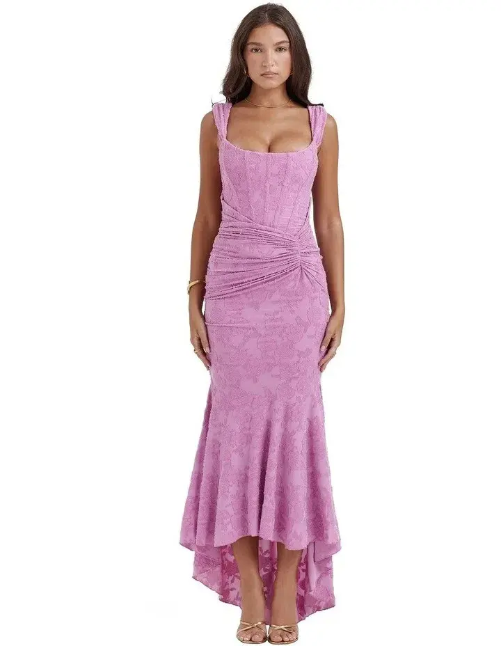 House of CB Cesca Floral Maxi Dress in Rose Pink Size S / AU 8 - Image 1