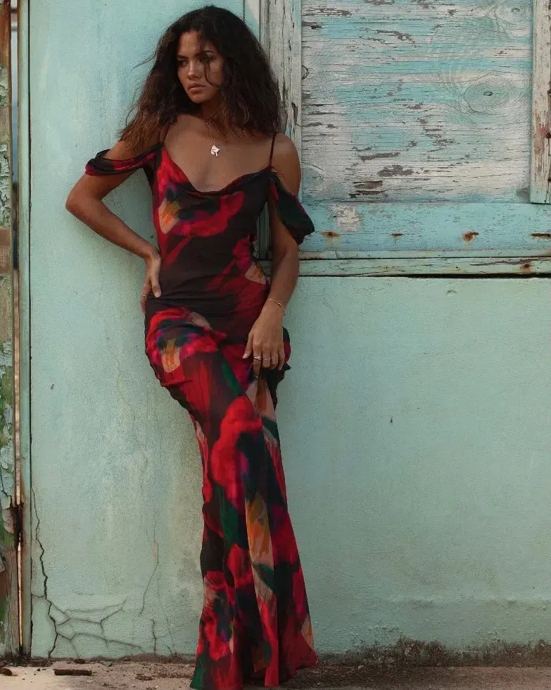 Rat & Boa Adriana Maxi Dress Print Size M / AU 10 - Image 1