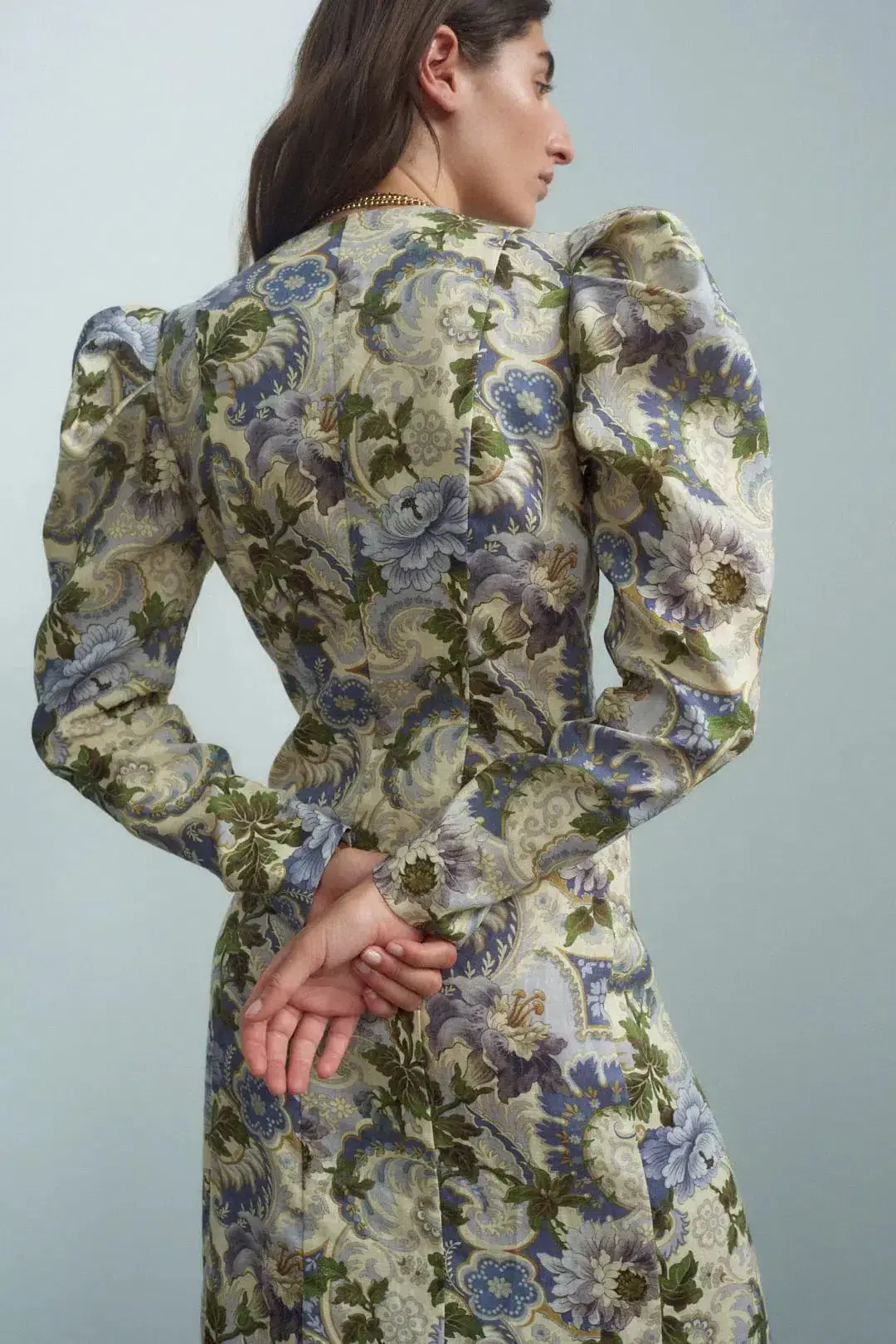 Alemais Phillipa Puff Sleeve Midi Dress Floral Size AU 6 - Image 5