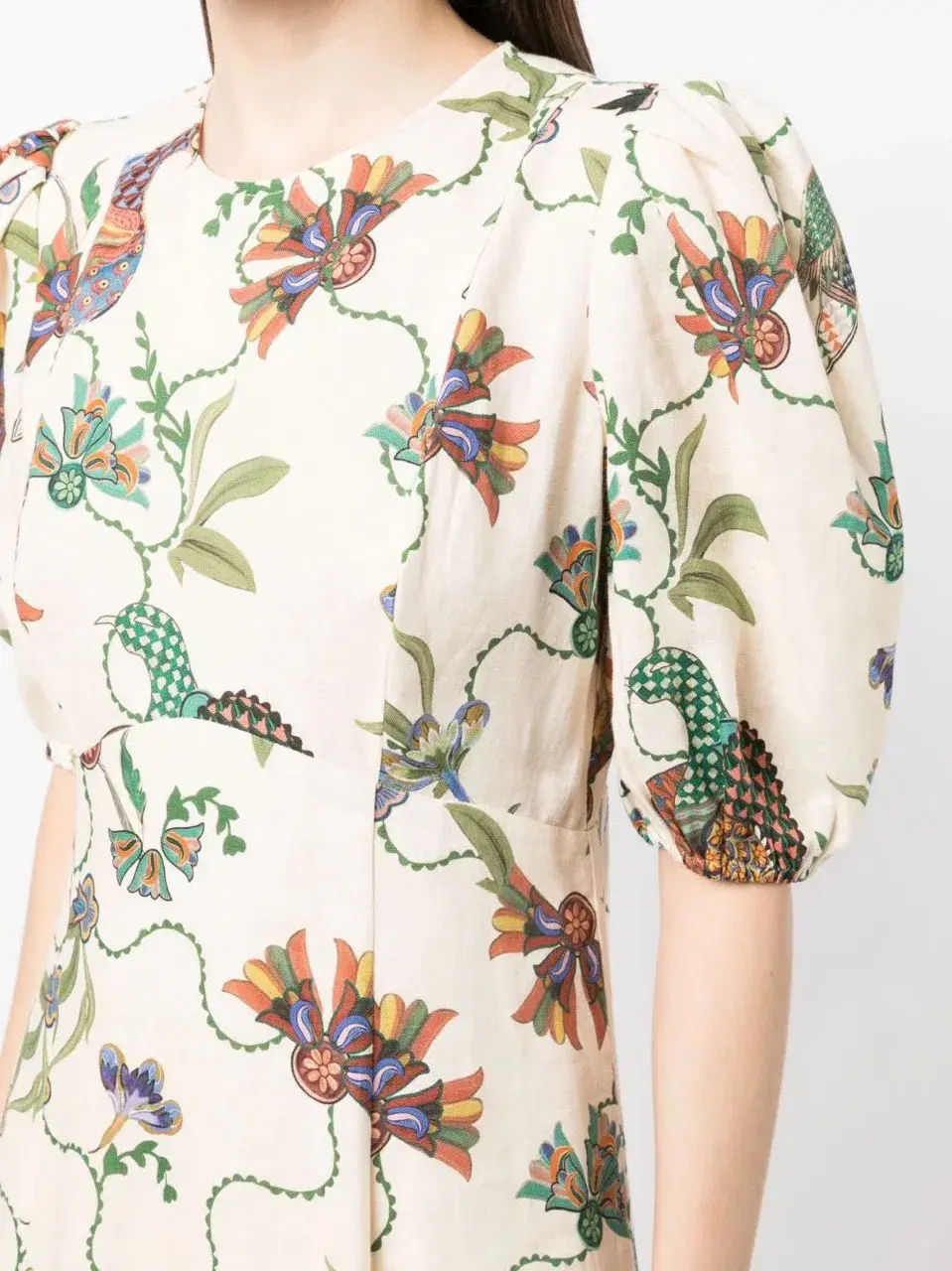 Alemais Birdie Midi Dress Print Size AU 10  - Image 9