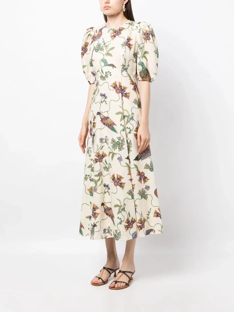 Alemais Birdie Midi Dress Print Size AU 10  - Image 3