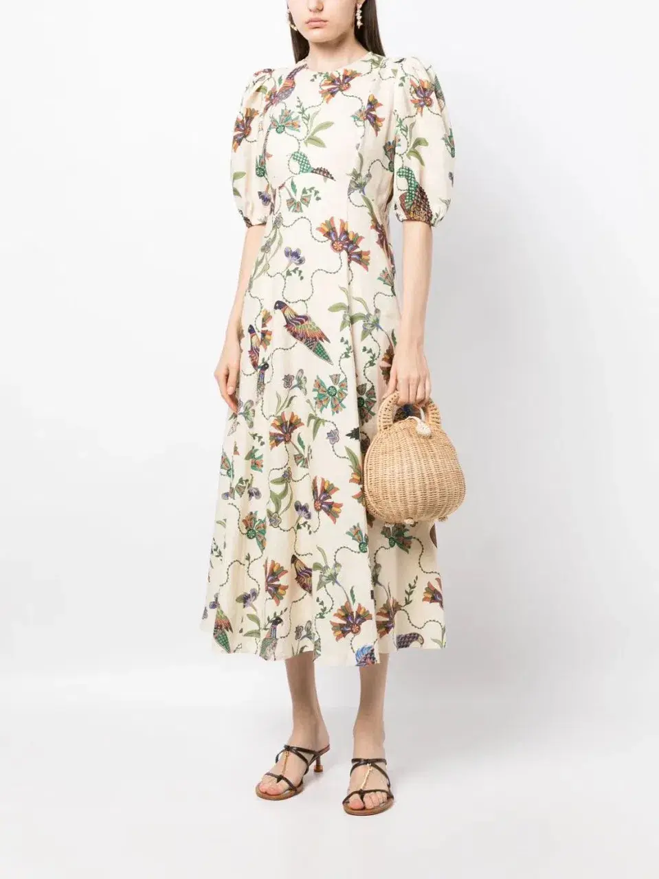 Alemais Birdie Midi Dress Print Size AU 10  - Image 4