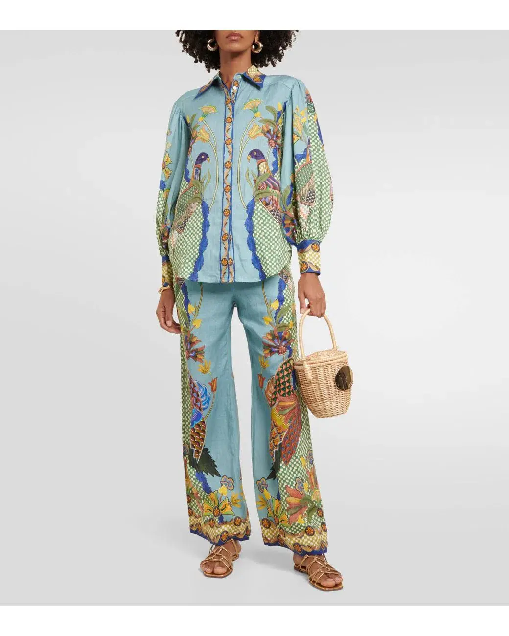 Alemais Gilly Shirt & Pant Set Misty Blue Size AU 10  - Image 6