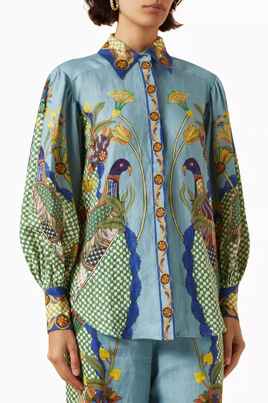 Alemais Gilly Shirt & Pant Set Misty Blue Size AU 10  - Image 9
