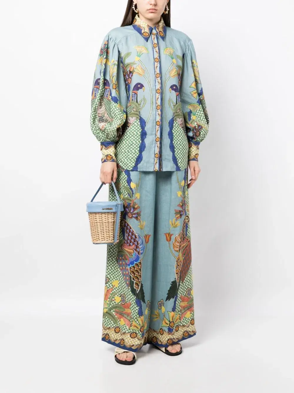 Alemais Gilly Shirt & Pant Set Misty Blue Size AU 10  - Image 5