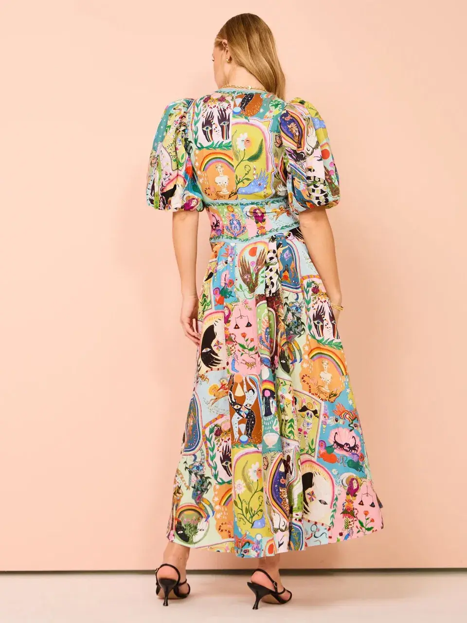 Alemais Evergreen Midi Dress Multi Size 8 - Image 14