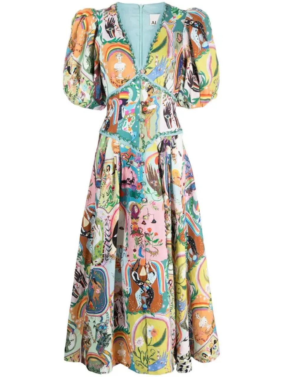 Alemais Evergreen Midi Dress Multi Size 8 - Image 26