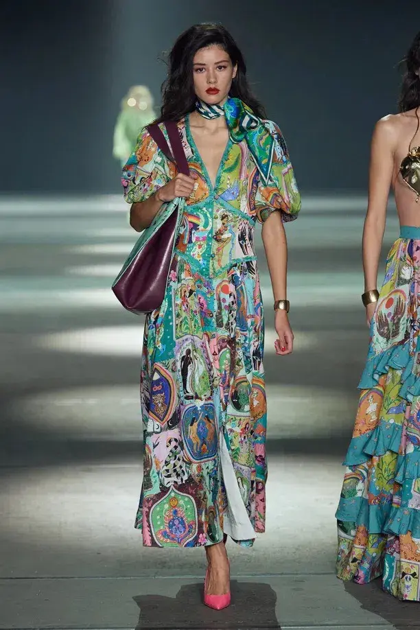 Alemais Evergreen Midi Dress Multi Size 8 for rent on The Volte - main image