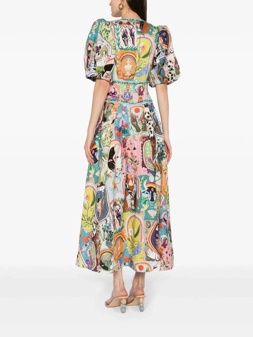 Alemais Evergreen Midi Dress Multi Size 8 - Image 6
