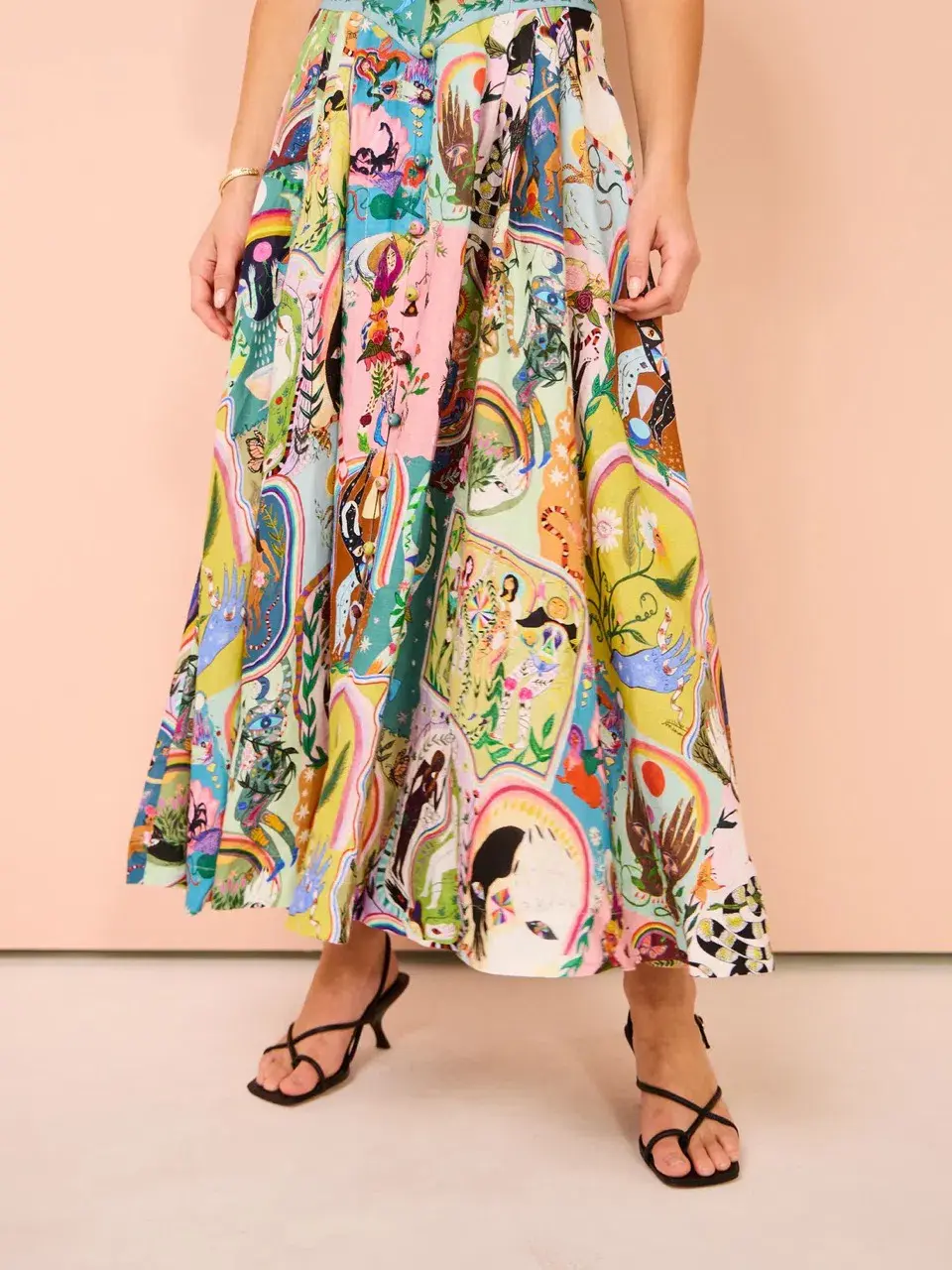 Alemais Evergreen Midi Dress Multi Size 8 - Image 19